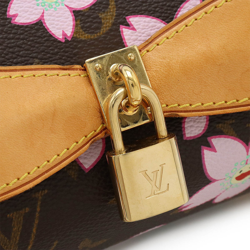 LOUIS VUITTON Monogram Cherry Blossom Papillon Handbag Cylindrical Takashi - Picture 9 of 9
